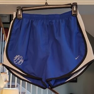 Nike Royal Blue and White Running Shorts